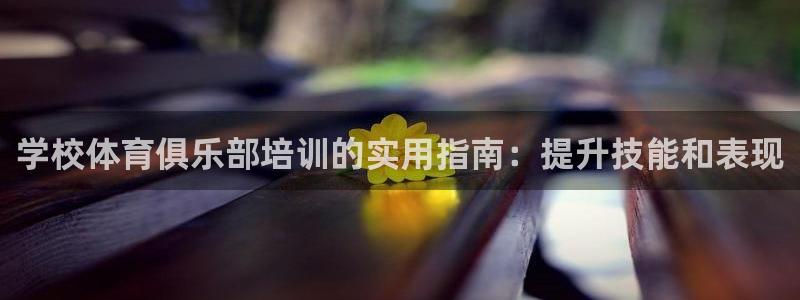 尊龙注册码：学校体育俱乐部培训的实用指南：提升技能和